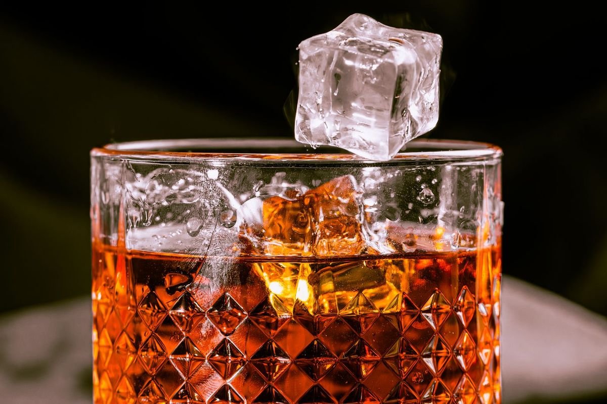 Glass of whiskey with ice (representative photo, not the exact product)