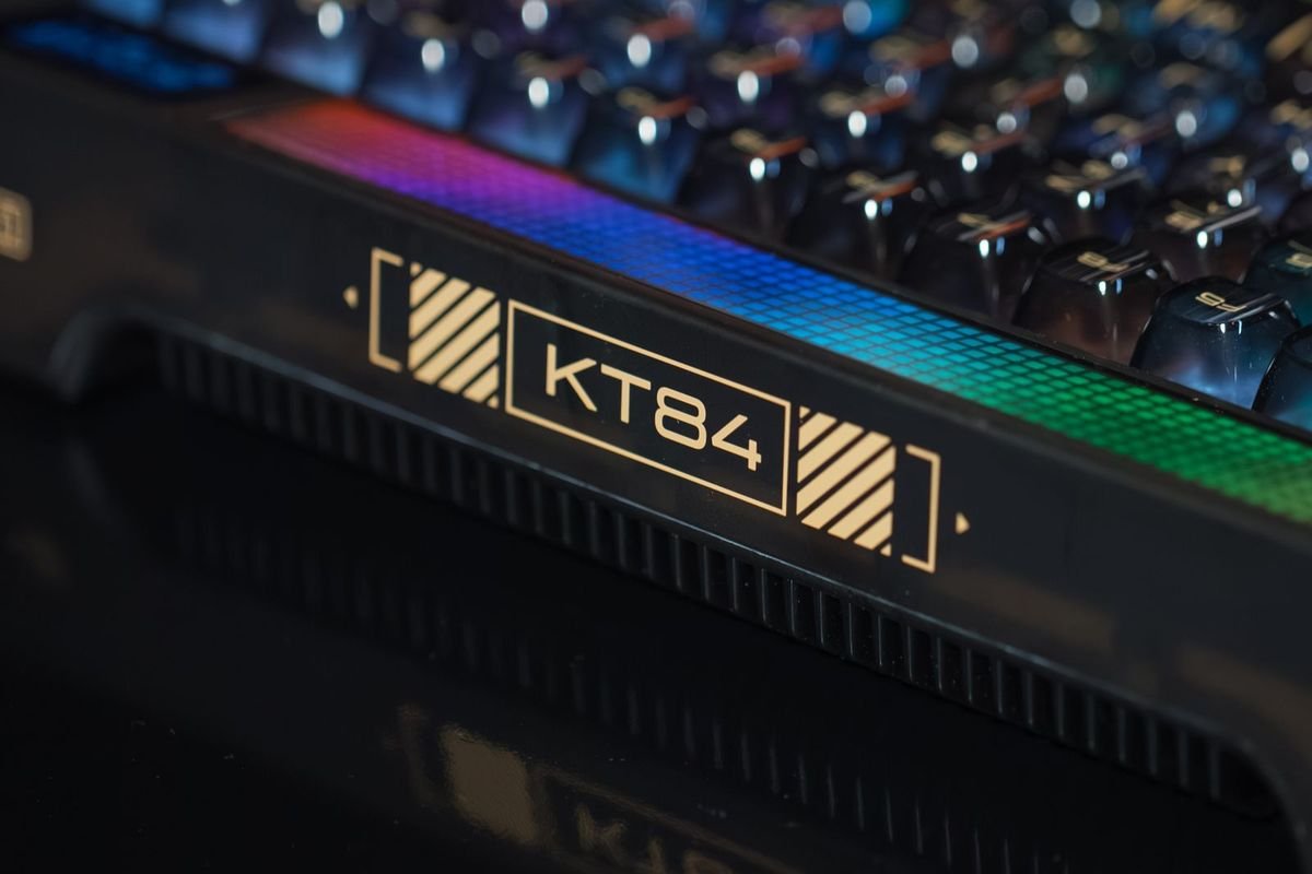 Colorful mechanical keyboard close-up (representative photo, not the exact product)